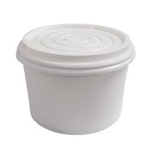 생활을그리다 무인쇄 종이용기 750ml 용기 + 뚜껑 세트, 1개입, 100세트