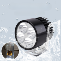 전기 오토바이 개조 외부 밝은 자전거 3륜 배터리 자동차 헤드라이트 LED 조명, T 울트라브라이트스포트라이트골드9비즈+튜브클립