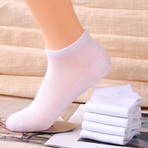 스포츠 양말 남성용 짧은 양말 여름 통기성 스포츠 로우 컷 발목 탄성 코튼 캐주얼 보트 사이클링 라이딩, 03 White