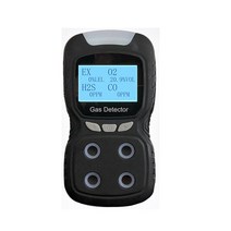 가스탐지기 누수 4in 1 독성 가스 경보 감지기 CO H₂S o˚lel 산소 모니터 USB 충전식 휴대용 공기 품질, CHINA, Black, 01 Black