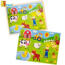 2살 3살 4살 소근육 유아동 퍼즐놀이 가축 동물 교구 장난감 영아퍼즐 6살 어린이퍼즐