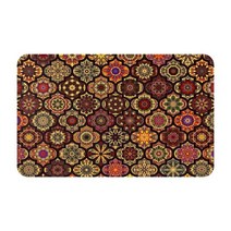 모로칸러그 발타러그 워셔블러그 페르시안카페트 Moroccan Tile Golden Pattern Bath Mat Carpet Door 50