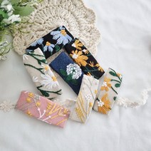 꽃 자수 똑닥핀 /청순한 잔머리 예쁜 머리핀/ 논슬립 헤어핀