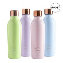 루트7 원보틀 스텐 보온냉텀블러 구리내장, 파스텔보라, 500ml