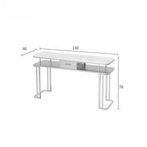 고급 네일 작업대 시술대 테이블 모던 탁자 책상, 실버 진공청소기 매니큐어 테이블 100x40x78 공식