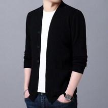 남성가디건 카디건 오버핏 남자 롱 니트 라운드 집업 숄카라 가디건 봄 가을 재킷 솔리드 싱글 브레스트 코트 패션 슬림 피트 뜨개질 아웃웨어