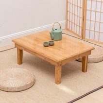 접이식 집들이상 손님상 손님초대상 잔치상 대나무 원목 밥상 차상 다과상 좌식 책상, 접이식테이블 길이 70x폭 70x높이 37