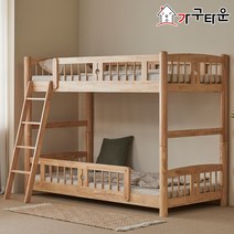(주)가구타운 원목 분리형 이층침대 GT703 싱글(S) 무소음 깔판포함, 내추럴, 매트없이 프레임, 1층/2층 우드깔판으로