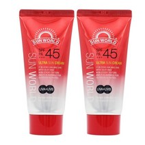 썬월드 울트라 썬크림 100ml 1+1 피부톤보정+진정효과, 없음