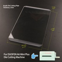 스티로폼절단기 DUOFEN A6 미니 플러스 다이 커팅기 기계용 플레이트 크기 투명 나일론은 적합하지 않을 수, 02 Acrylic 5mm
