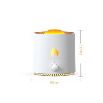 가습기 미니 천연 아로마 무드등 불꽃 공기 usb 에센셜 오일 디퓨저 홈 초음파 연기, 하얀