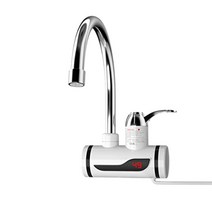 전기수도꼭지 전기온수기 전기탱크리스 급탕기 전기수전 가정용온수기 3초속열 3000W의 하이파워 LCD 온도표시 간편설치 360도 회전 냉온전환 과열보호 수력분리 30도, 옆 취수구