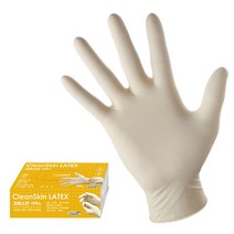 크린스킨 라텍스 천연고무 일회용 식품용 장갑 100매, S, 1개