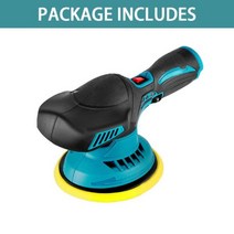 무선광택기 무선 자동차 광택기 12V 6000RPM 6 단계 속도 조절 가능 전기 광택 왁싱 기계 미용 자동 세척 도구, Without Battery, Without Battery