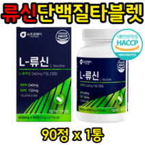류신 루신 로이신 BCAA 뉴신 단백질 타블렛 알약 근손실 우먼 근육단백질 여성 보충제 식약처 HACCP 인증 leucine 유신 캡슐, 류신 유청단백질 90정 x 1통