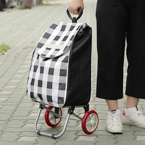 데이즈룸 북유럽풍 고급형 우레탄바퀴 쇼핑카트 블랙라인, 1개