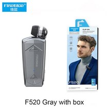 최신 Fineblue-F520 PK F910 F920 프로 이어 버드 미니 무선 이어폰 블루투스 5.3 개폐식 전화 진동 헤드폰 알림, Gray with box, 07 Gray with box