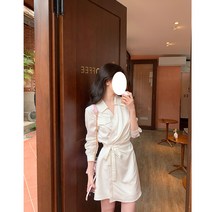 KORELAN미니어처 봄여름 남프랑스풍 원피스 셔츠 허리 여밈~ 분위기 래드Y