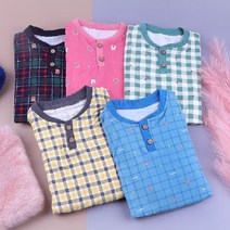 오브 유아동 공용 체크 피치기모 상하세트 마약잠옷 홈웨어 아동잠옷 키즈실내복