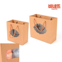 크라프트지쇼핑백 선물백 예쁜쇼핑백 투명창 쇼핑백, 소