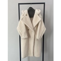 대형곰인형 후드 테디 베어 루즈핏 롱 코트 여성용 두꺼운 알파카 따뜻한 큰 라펠 패션 캐주얼 겨울, 05 Milk white_01 XS