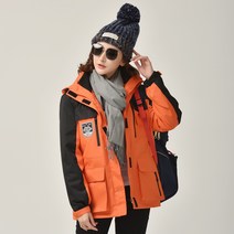 트랜드 보드복 스노우보드 리조트 컴포트핏 아웃도어 슬림라인 무주 시즌 강촌 바람막이, 오렌지-여