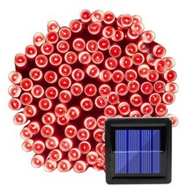 방가로용품 야외 태양 끈 빛 200LED 8 모드 램프 정원에 대 한 방수 요정 갈 랜드, 01 red_01 7M 50 LEDs
