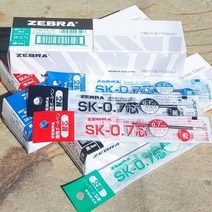 제브라 클립온멀티1000 0.7mm 리필심 SK-0.7 1다스, 그린 10개입