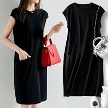 데일리 시원한 데이트 여성 여름 쿨 소재 원피스 롱 브이넥 하객 니트 레이시 카라 결혼식