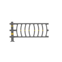 무단횡단금지휀스: W1800-H900 연결형(판넬무) 어린이보호구역 앙카형 매립형 U자형 삼각볼라드 우레탄 전선보호대 전선보호 과속방지턱 코너보호대 접착식