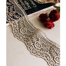 패브릭샵 TR레이스 월계수금사 블랙