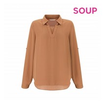 숲 SOUP 브이넥 칼라 블라우스(SV9LSR2)
