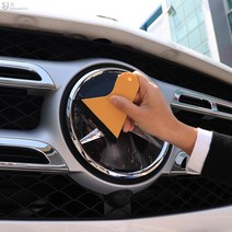 JS automotieve 벤츠 GLS클래스 400d 범퍼 엠블럼 PPF필름 랩핑 투명 보호 스티커 셀프시공 인테리어, 소형 한대분