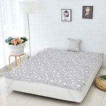 먼지없는 알러지케어 진드기방지 침대방수 패드 방수시트, 유러스타그레이