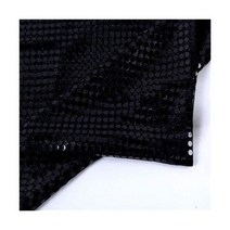LED 콘서트 노래방 반짝이 6 mm 스팽글 패브릭 바느질 무대 의류 커튼 웨딩 파티 배경 댄스 드레스 크리스마스 장식 Diy, black_4 yards per bag