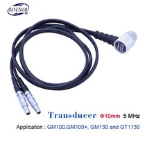 도막 두께 측정기 게이지 초음파 프로브 변환기 직경 용 원래 프로브, 10mm 5MHz 프로브