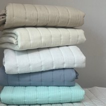 벨르데코 시어서커 여름 침대패드 냉감 이불패드 슈퍼싱글 퀸 킹 라지킹 패밀리 사이즈, 화이트