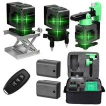 정확한 레이저 레벨기 다기능 12 라인 3 셀프 레벨링 기계 USB 충전식 도구 수직 수평선 포함, 01 Black EU Plug
