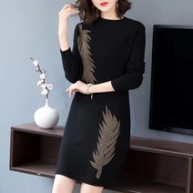 중년 가을 원피스 50대 하객룩 60대 긴팔 여성 결혼식 40대 외출용 10월 엄마옷