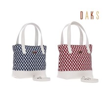 닥스골프 여성 골프핸드백 파우치백 DKPB-023L-1, 사각프린트 레드