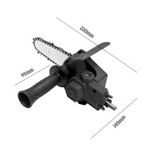 전동공구 Portable Electric Chain Saw Easy tallation Chaaw Bracket Drill Converter Use Sturdy for Cutting, [01] Black Head