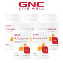 (5팩 기획) 지엔씨 GNC 폴리코사놀 Policosanol 10mg 카디오베스큘러 서포트 60타블렛