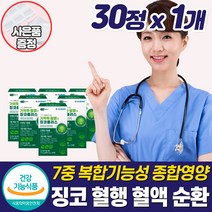 여성 혈액순환개선제 혈행 혈관 건강 손발 다리 영양제 은행잎추출물 징코 보조제 좋은 건강식품 하체 손끝 종아리 절임 차가움 기억력 집중력 뇌 머리 두뇌 부모님 50대 60대 추천, 혈액순환영양제_1개_할인_사은품, 1개