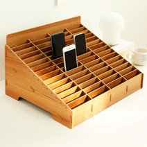 비템포 핸드폰 보관함 휴대폰 수거함 수납함 스마트폰 정리 보관함, 1개, 브라운60구