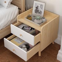 월넛 나무 렌트룸 소녀 소형차 자물쇠 달린 침대 협탁, C09-중간사이즈 양손 북아메리카 블랙브라운, T01-조립