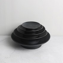 엘림 블랙 굽접시 (5size), 1호 HP12473B, 1개