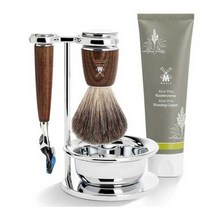 면도 거품 세트 브러쉬 솔 빈티지 5겹 면도기 바버샾, 블랙(VIVO 시리즈)