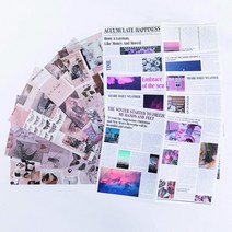 20 장 소재 종이 Scrapbooking 저널 일기 콜라주 잡지 필름 배경 장식 레트로 편지지, 01 Set 1