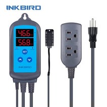 자동 온도 조절기 INKBIRD IHC-200 사전 배선 된 디지털 Dural Stage 습도 컨트롤러 가습기 및 팬용 제습 가습 제어, CHINA, US socket, US socket