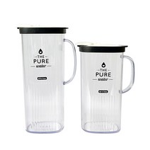 플라코 심플 퓨어보틀 정사각 손잡이 냉장고 물병 2P 세트 1.5L 1.8L, 1.8L(2개세트), 블랙